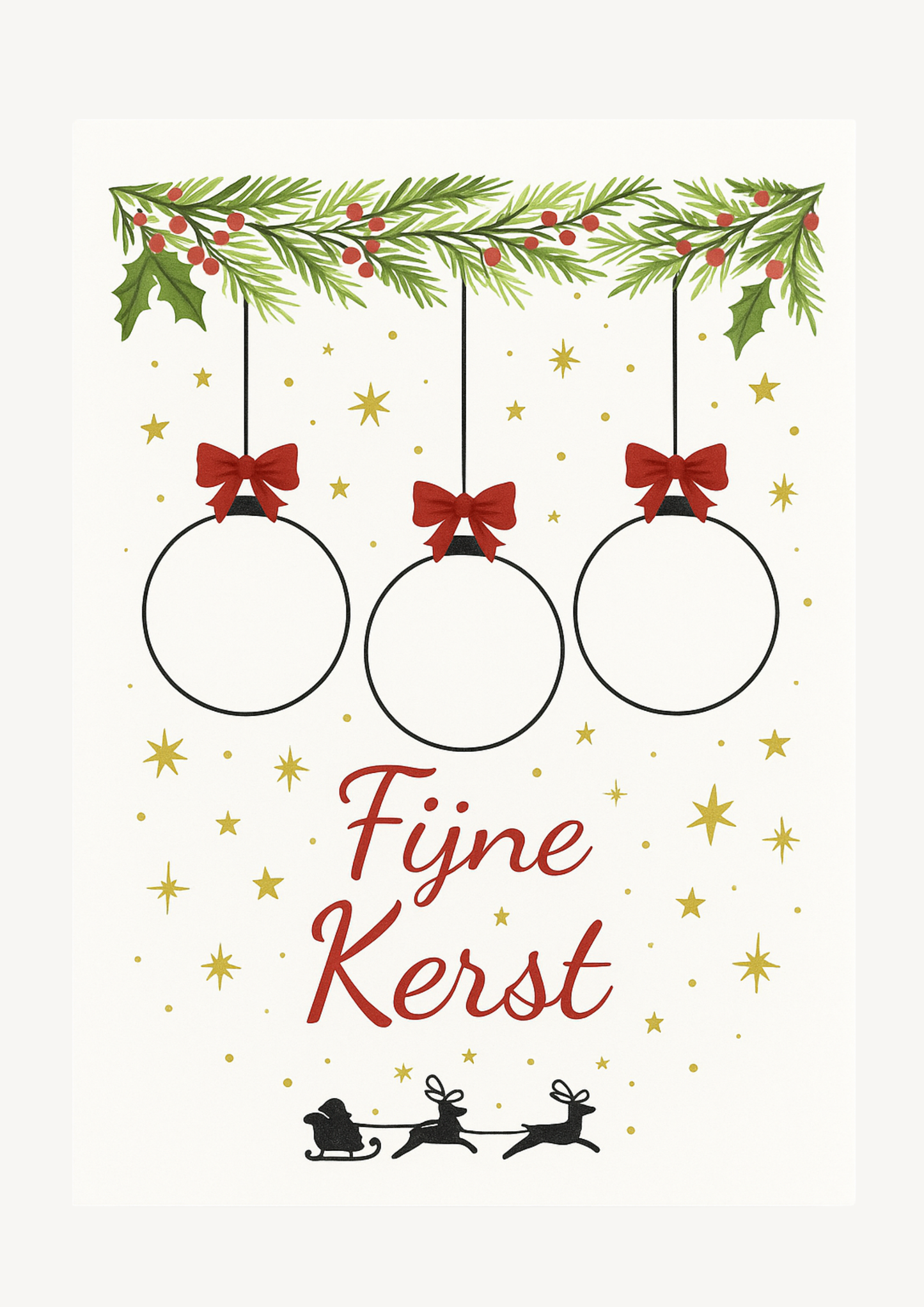 π Fijne Kerst β Drie Kerstballen