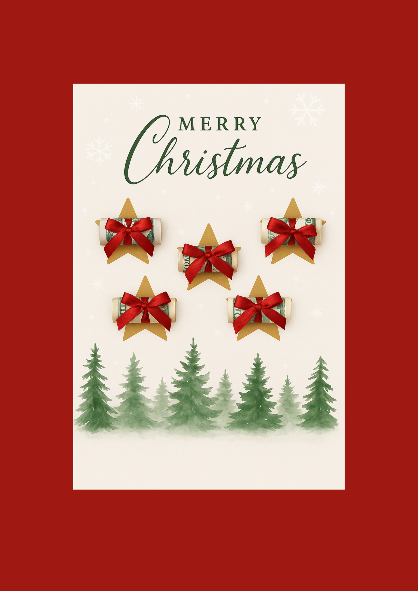 🌟 Merry Christmas – 5 Sterren vol Geluk en Glans | PDF Geldcadeau