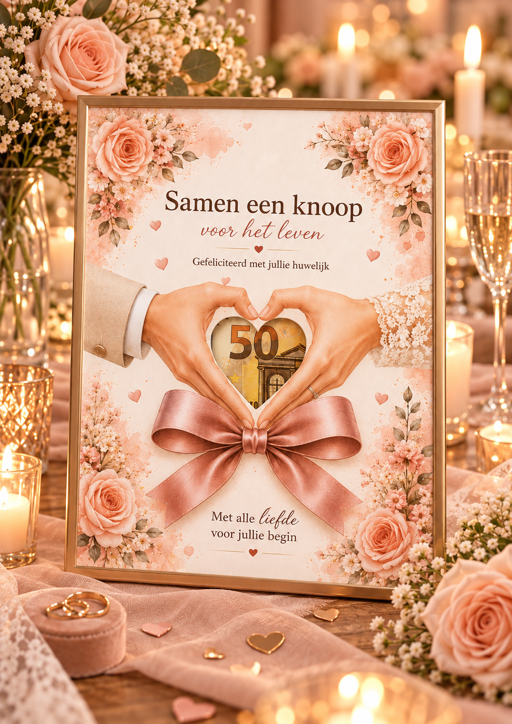Last Minute Bruiloft Geldcadeau – PDF Direct Download – Knoop voor het leven