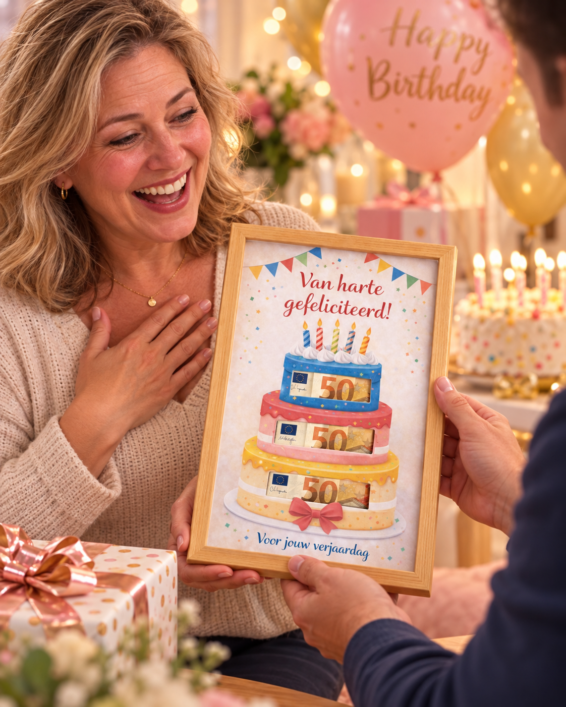 Geldcadeau Verjaardag DIY Pakket – Taart met 3 lagen