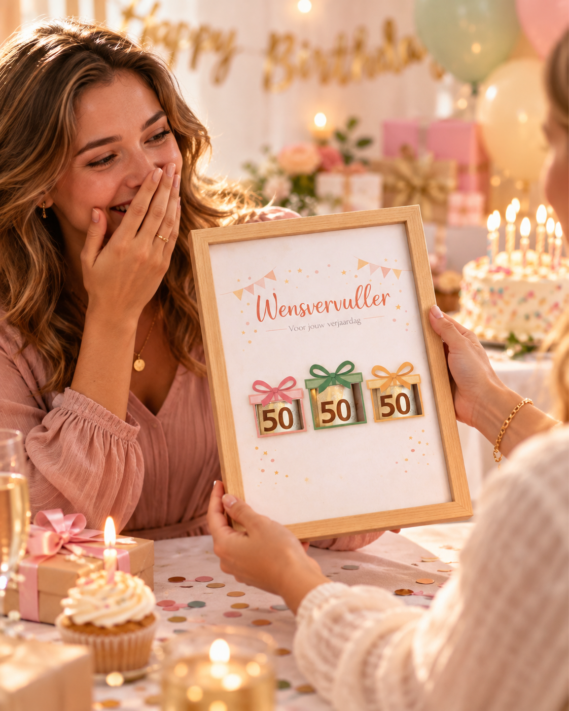 Geldcadeau Verjaardag DIY Pakket – Wensvervuller