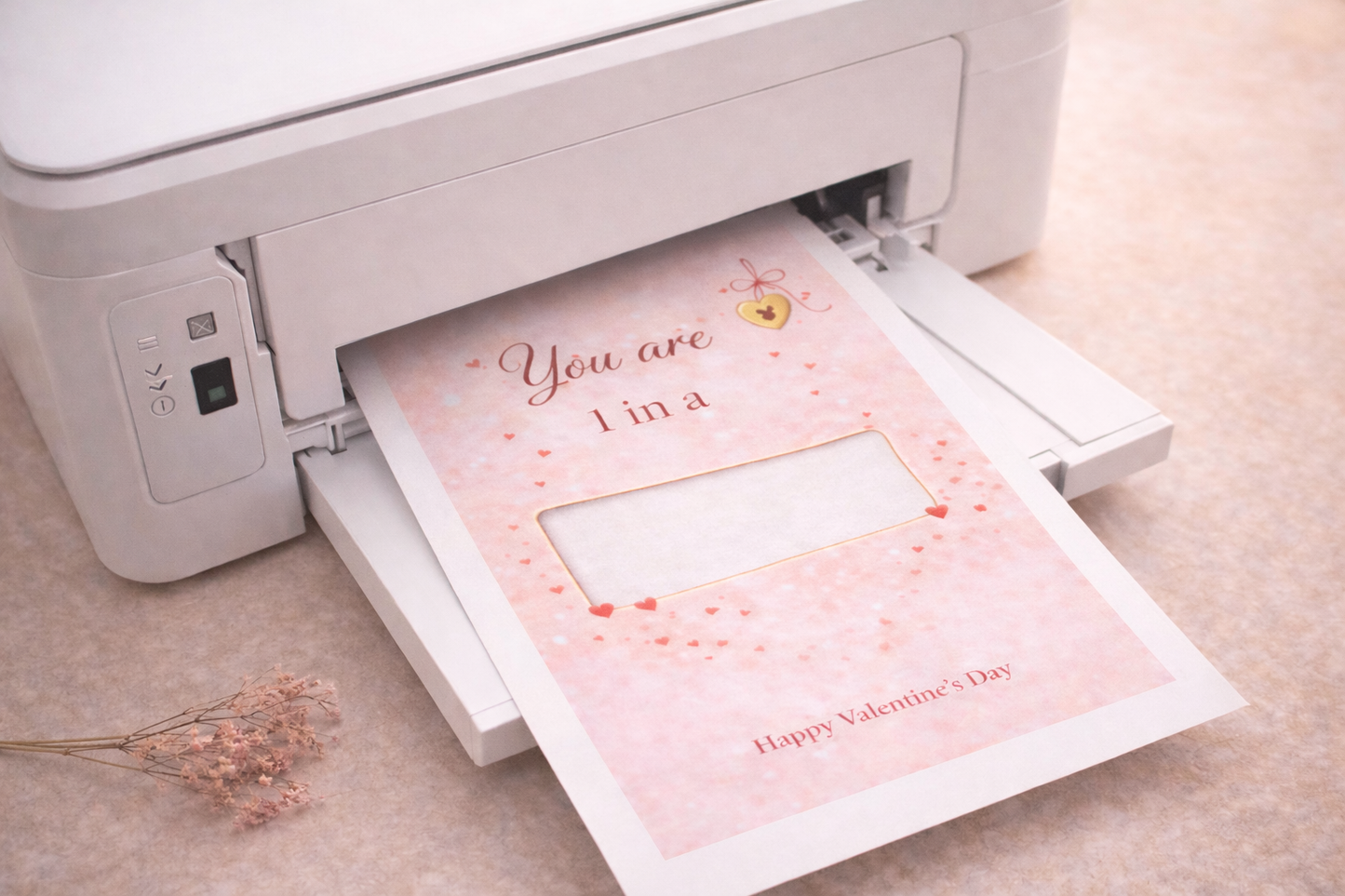 Valentijn Geldcadeau Printable PDF – You Are 1 in a Million | Direct Download