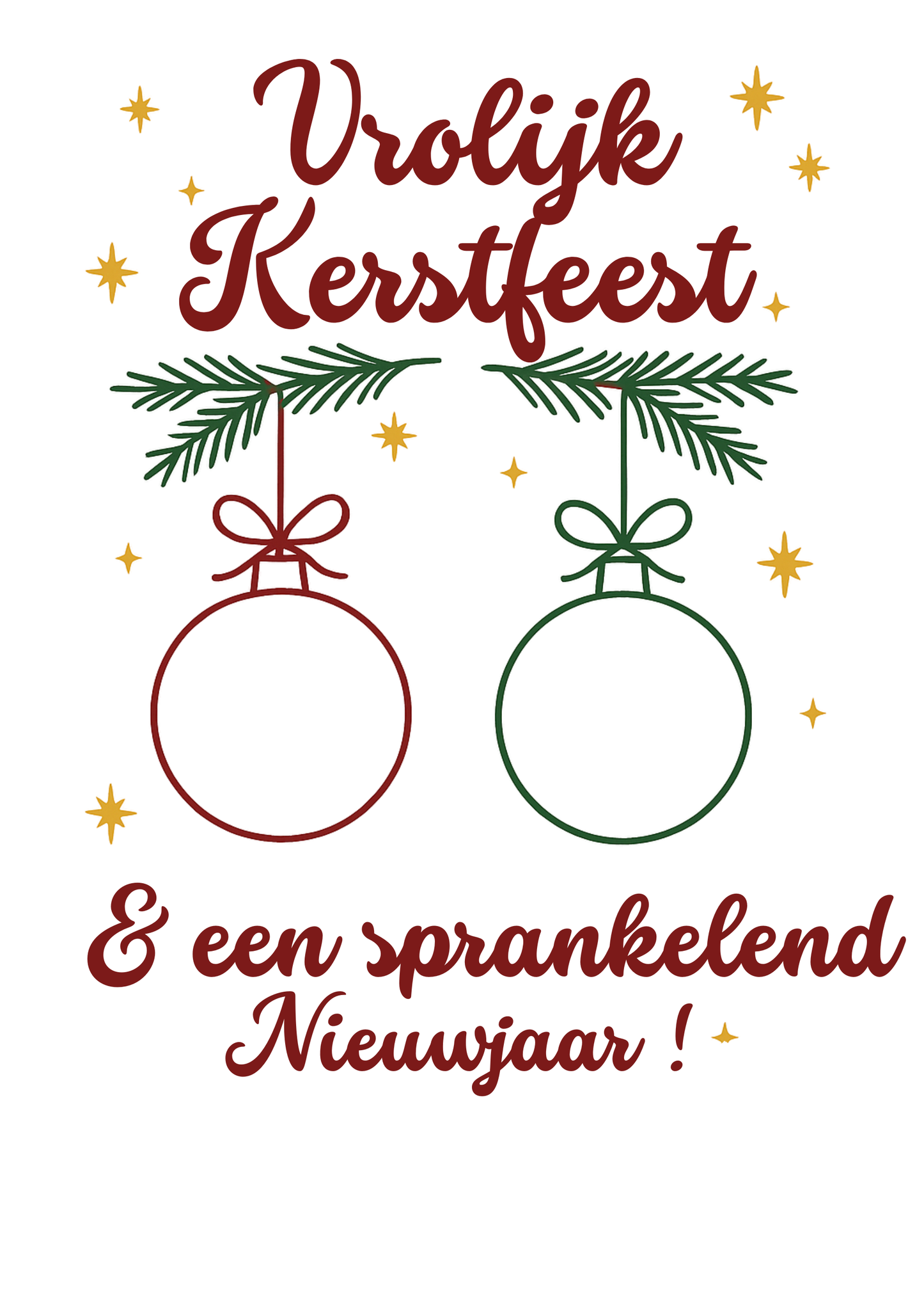 ✨Vrolijk Kerstfeest 2 Kerstballen