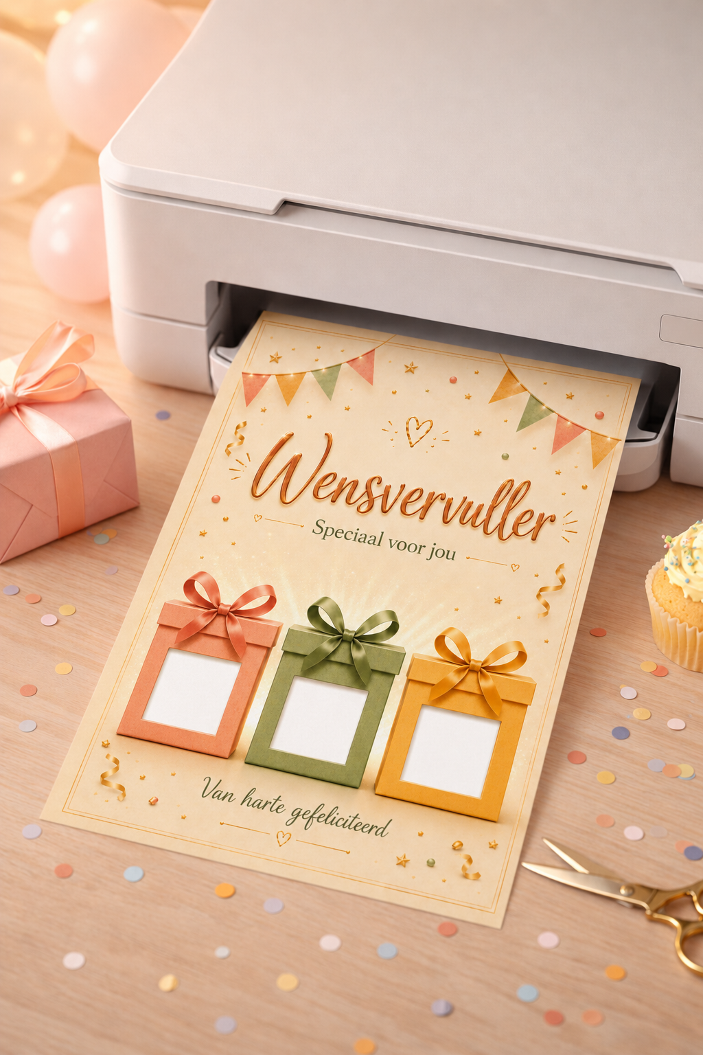 Last-minute Verjaardag Geldcadeau – PDF Direct Download – Wensvervuller