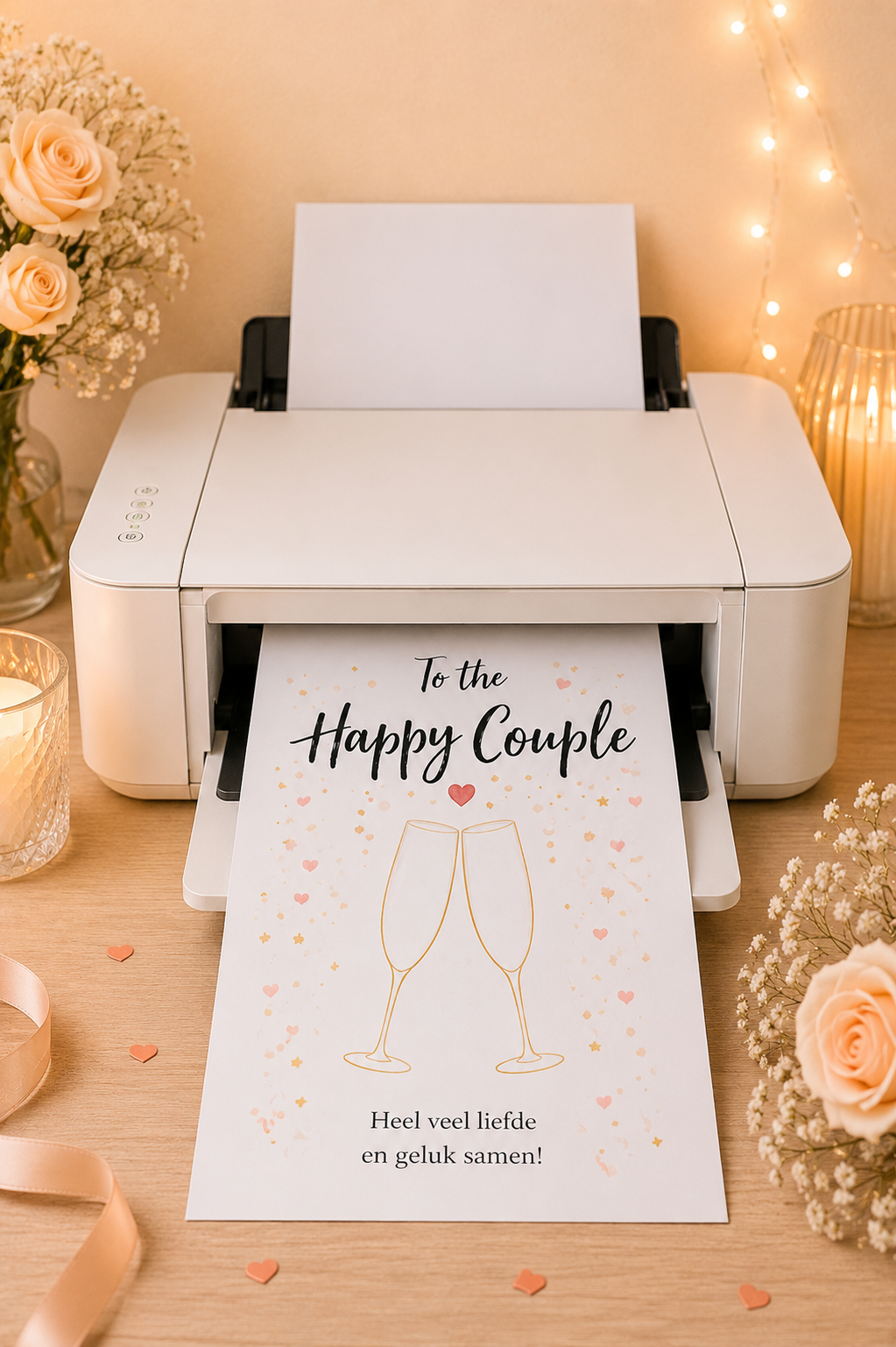 Last Minute Bruiloft Geldcadeau – PDF Direct Download – To The Happy Couple