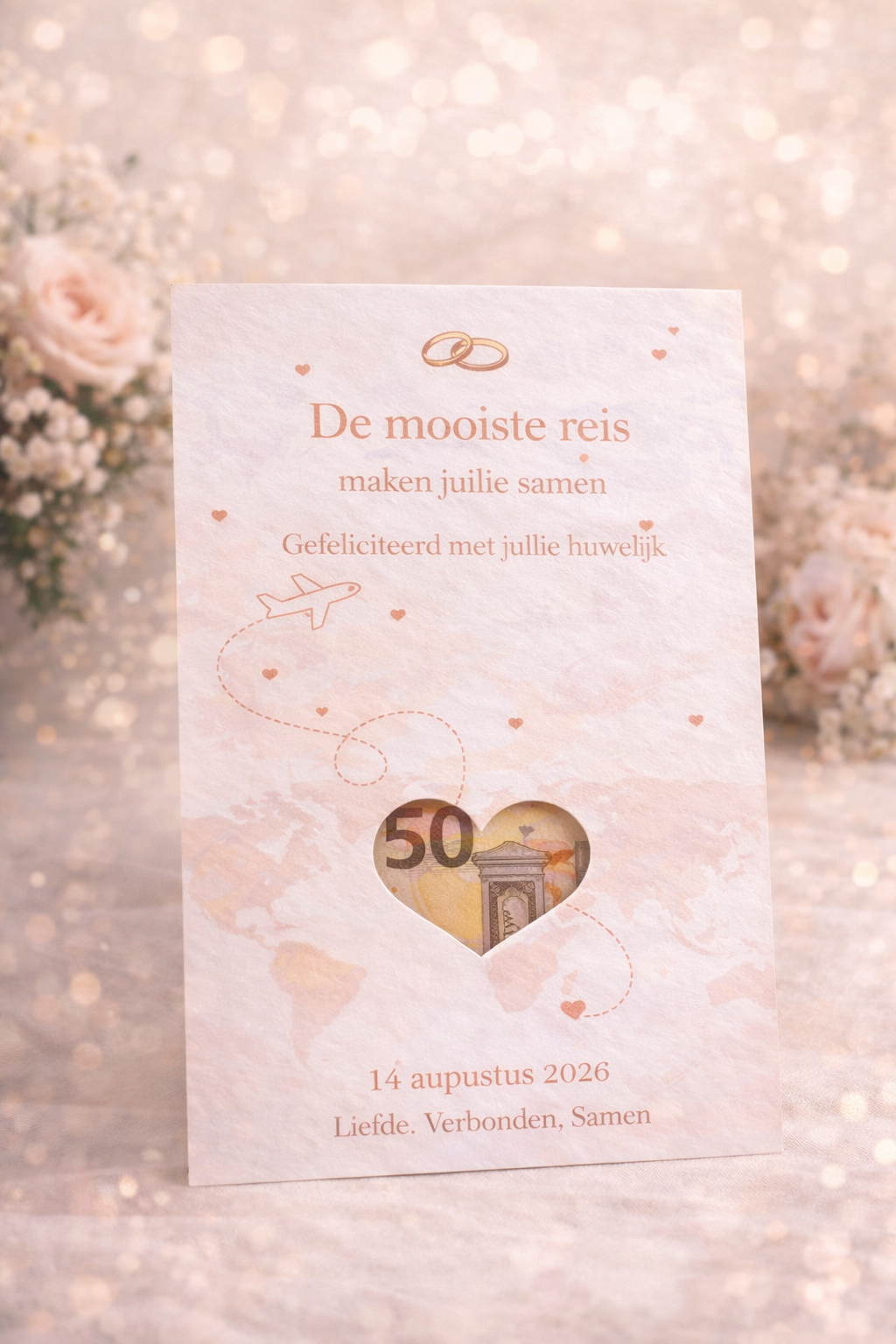 Last Minute Bruiloft Geldcadeau – PDF Direct Download – Reis Samen
