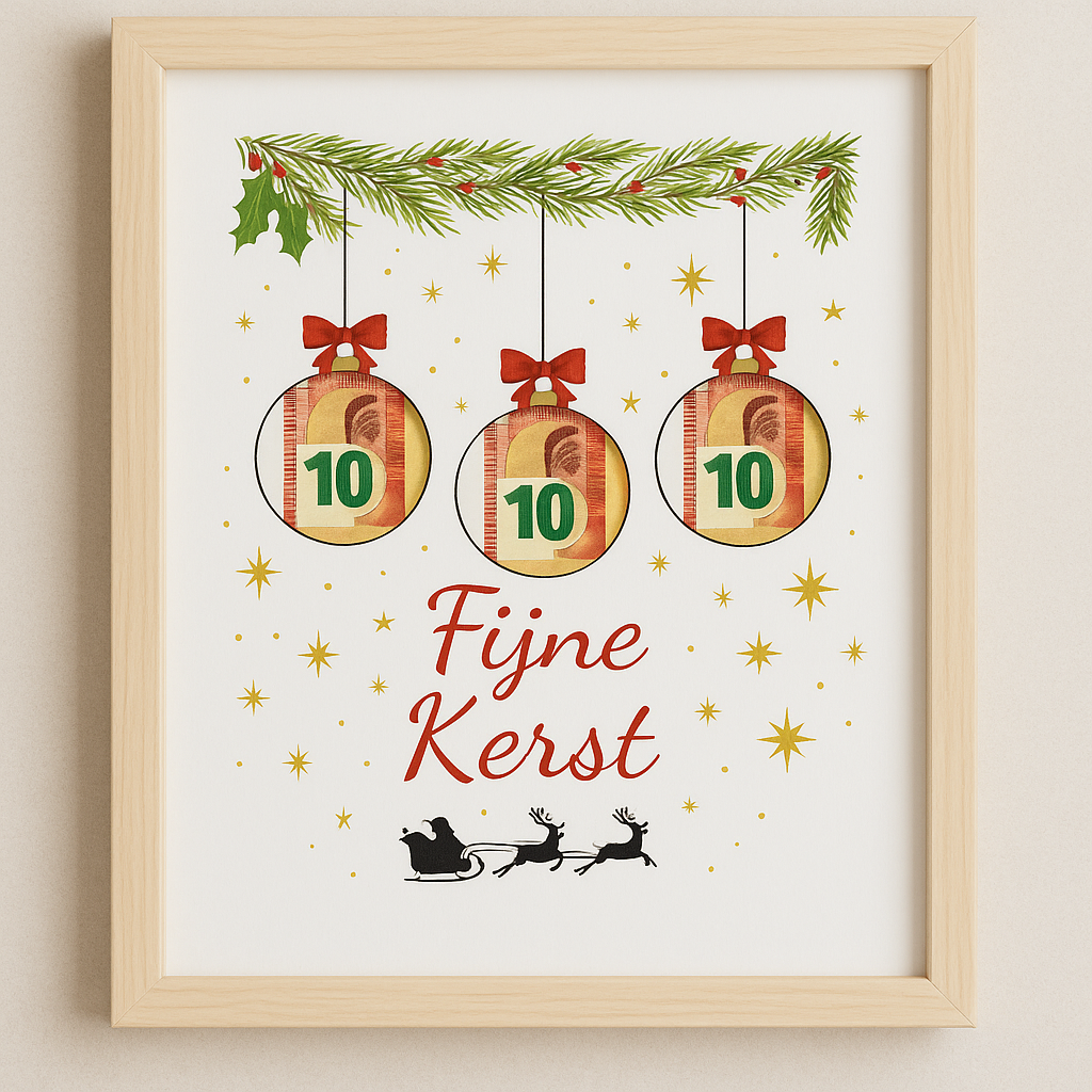🎄 Fijne Kerst – Drie Kerstballen