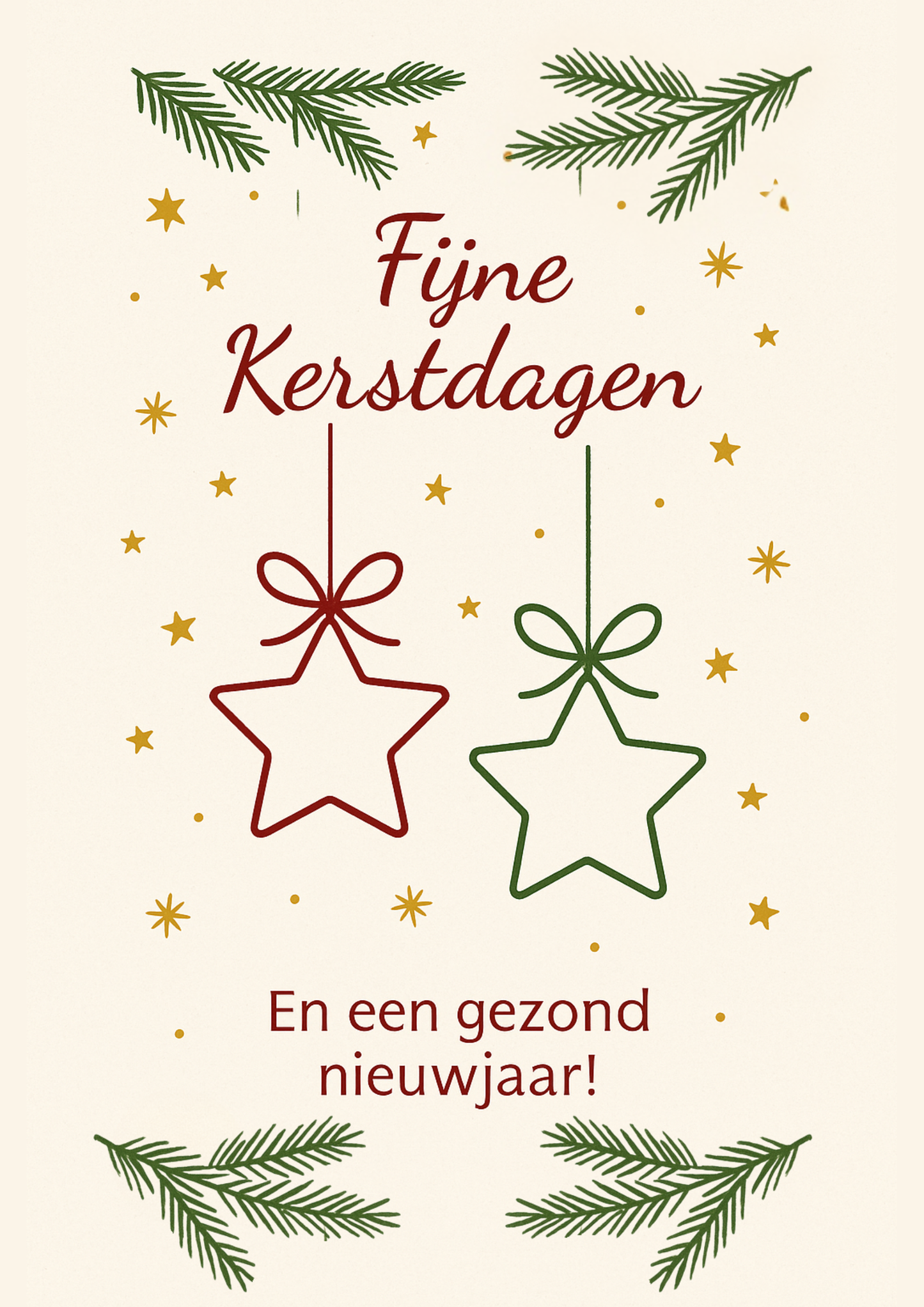🌟 Fijne Kerstdagen – Twee Sterren