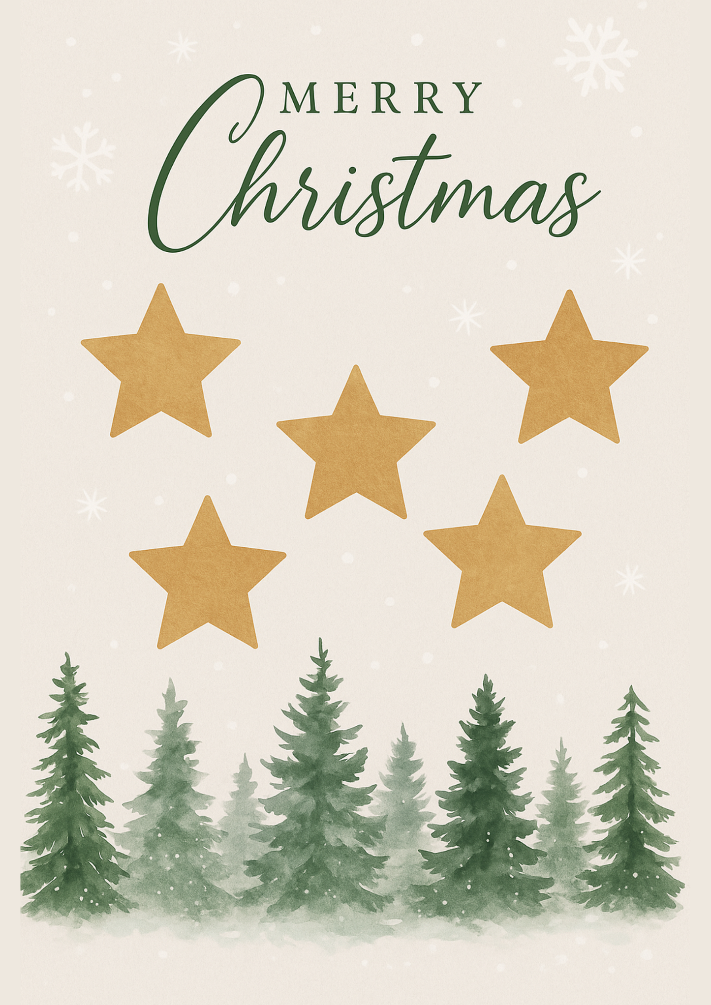 🌟 Merry Christmas – 5 Sterren vol Geluk en Glans | PDF Geldcadeau