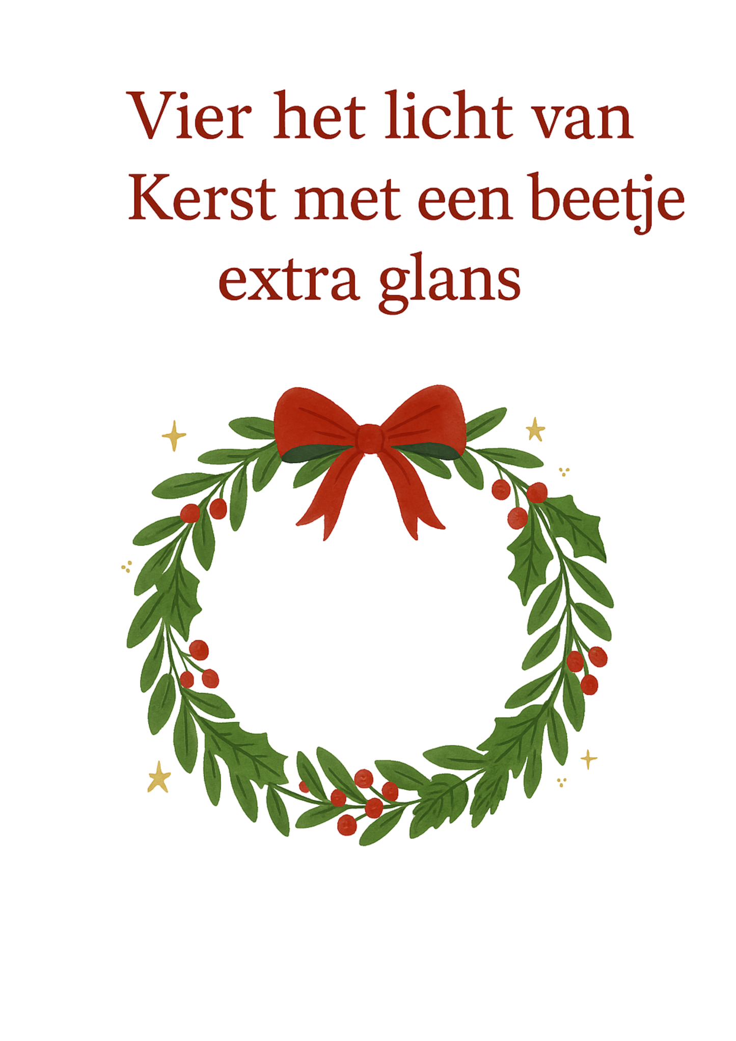 ✨ Kerstkrans-Vier het licht van Kerst