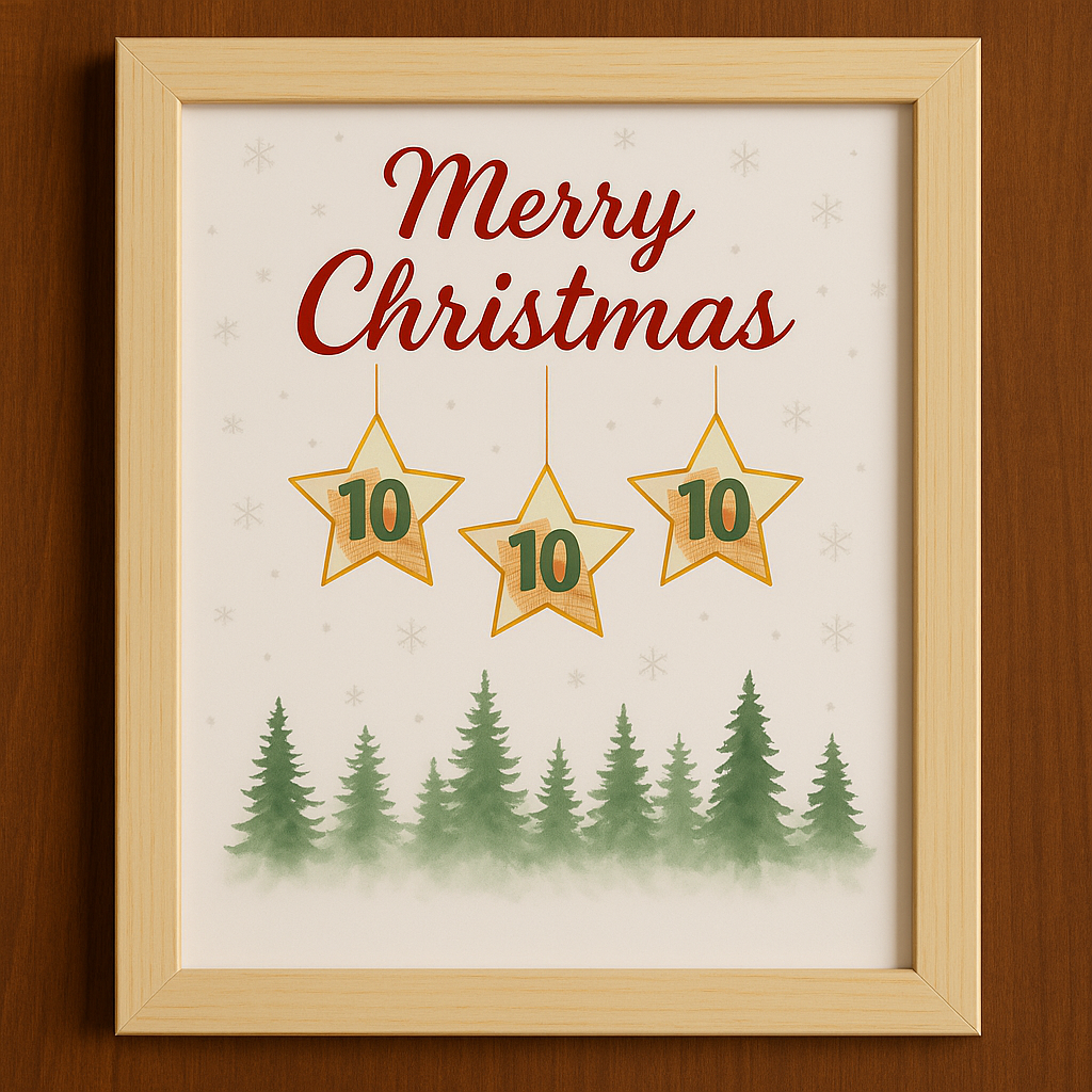 🎄 Merry Christmas – 3 Sterren