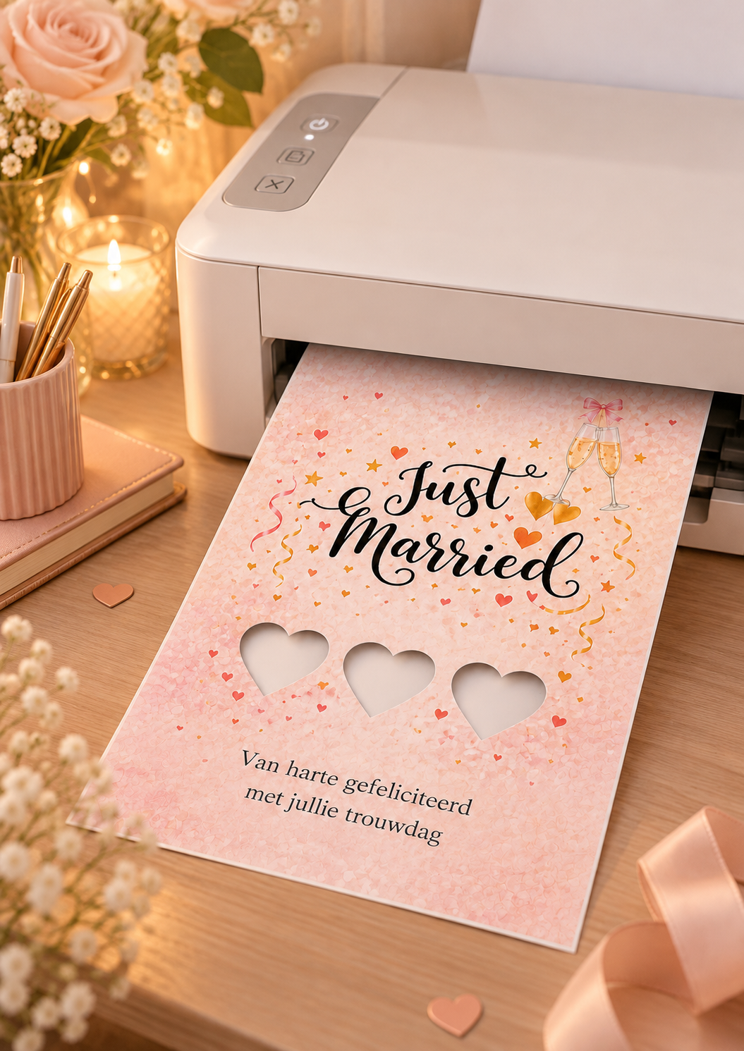 Last Minute Bruiloft Geldcadeau – PDF Direct Download – Just Married