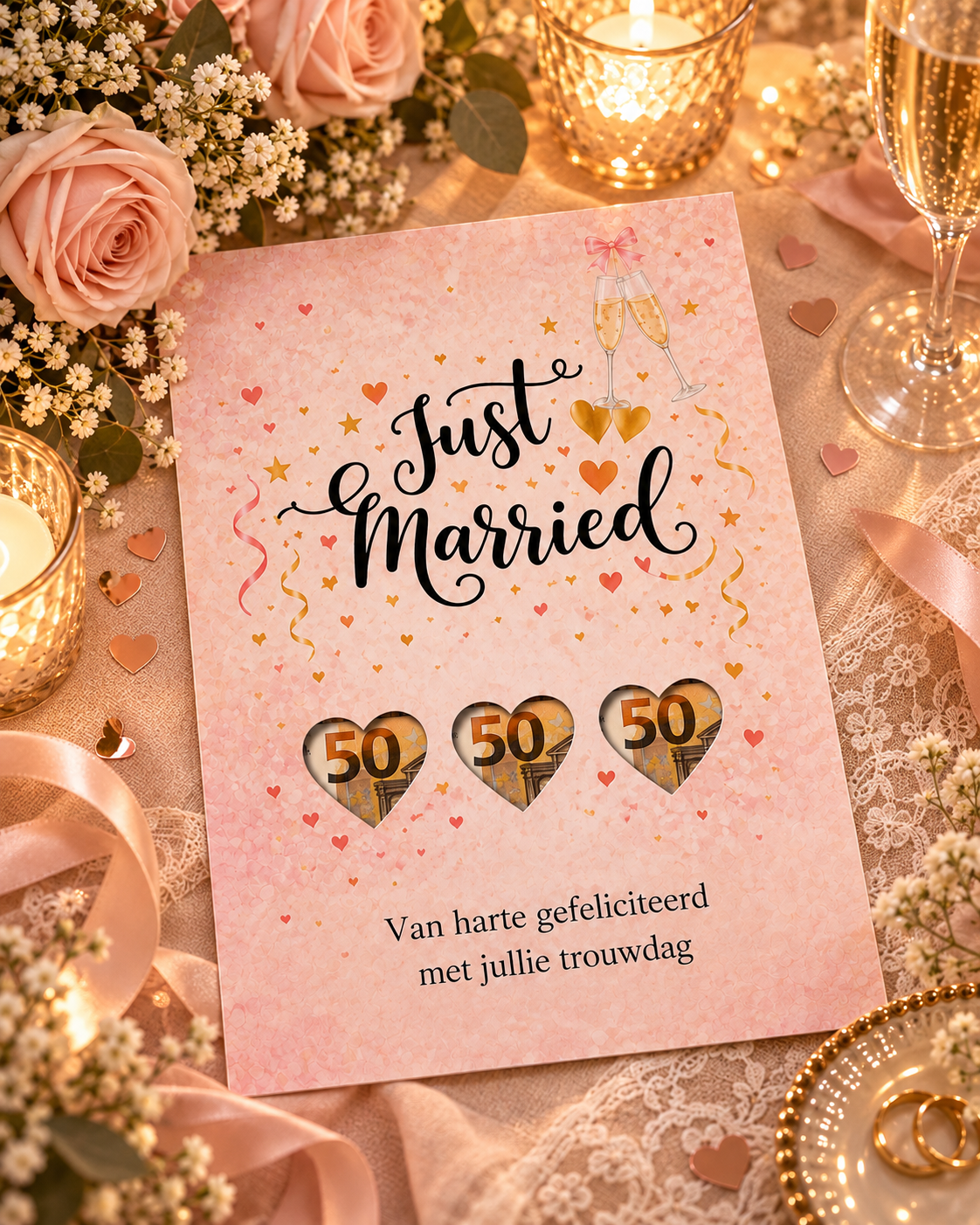 Last Minute Bruiloft Geldcadeau – PDF Direct Download – Just Married