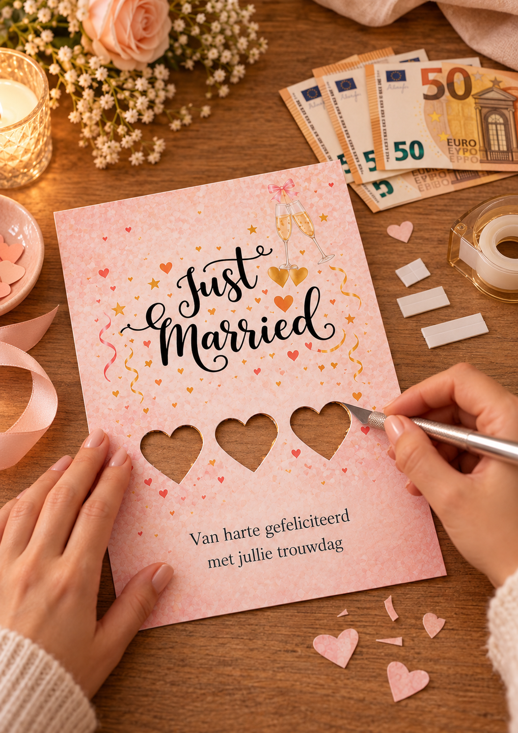 Last Minute Bruiloft Geldcadeau – PDF Direct Download – Just Married