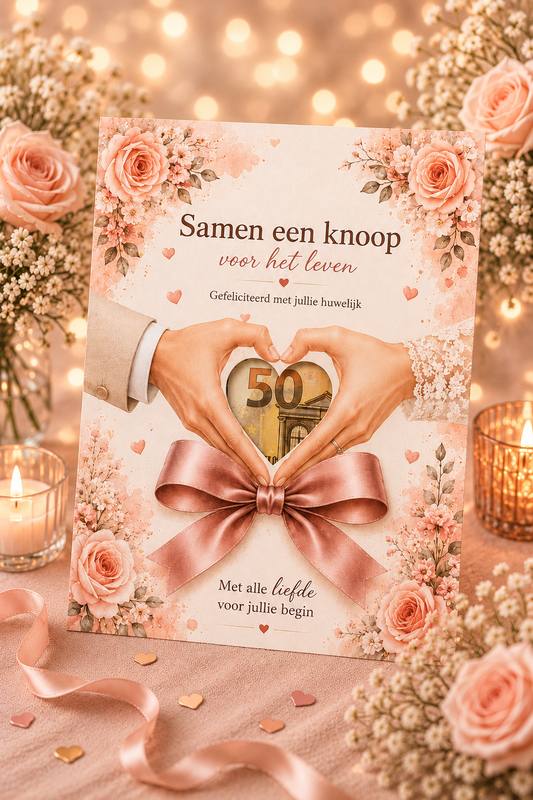Last Minute Bruiloft Geldcadeau – PDF Direct Download – Knoop voor het leven