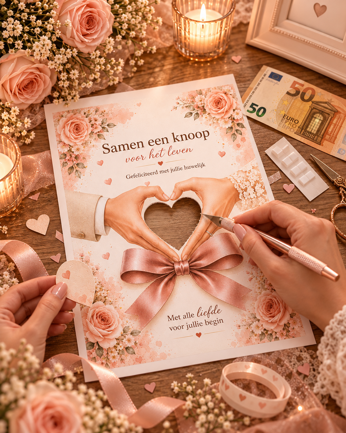 Last Minute Bruiloft Geldcadeau – PDF Direct Download – Knoop voor het leven