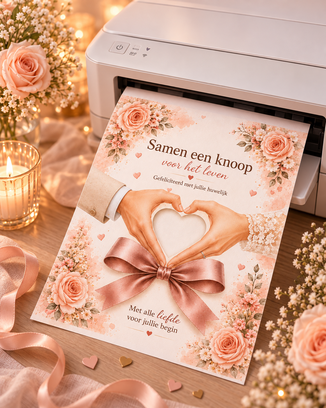 Last Minute Bruiloft Geldcadeau – PDF Direct Download – Knoop voor het leven