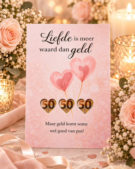 Last Minute Bruiloft Geldcadeau PDF - Liefde is Meer Waard