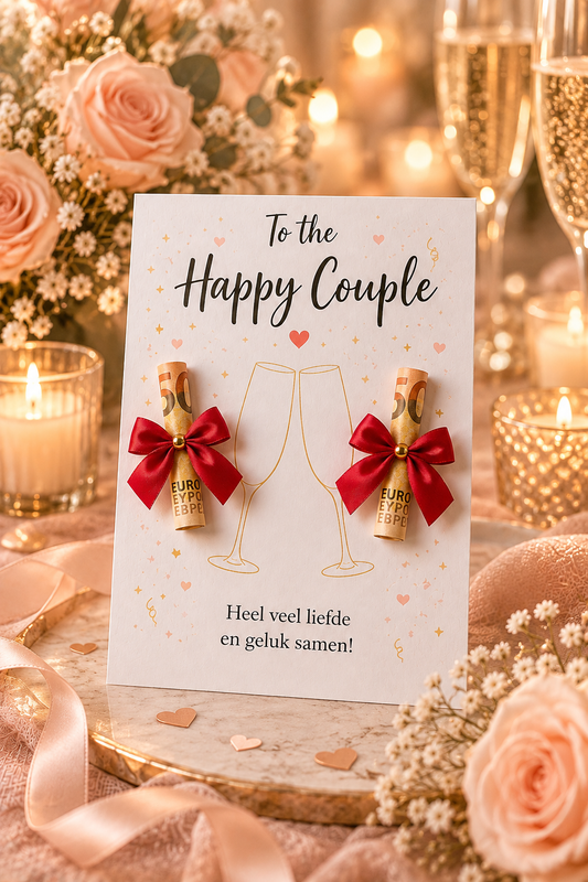 Last Minute Bruiloft Geldcadeau PDF - To The Happy Couple