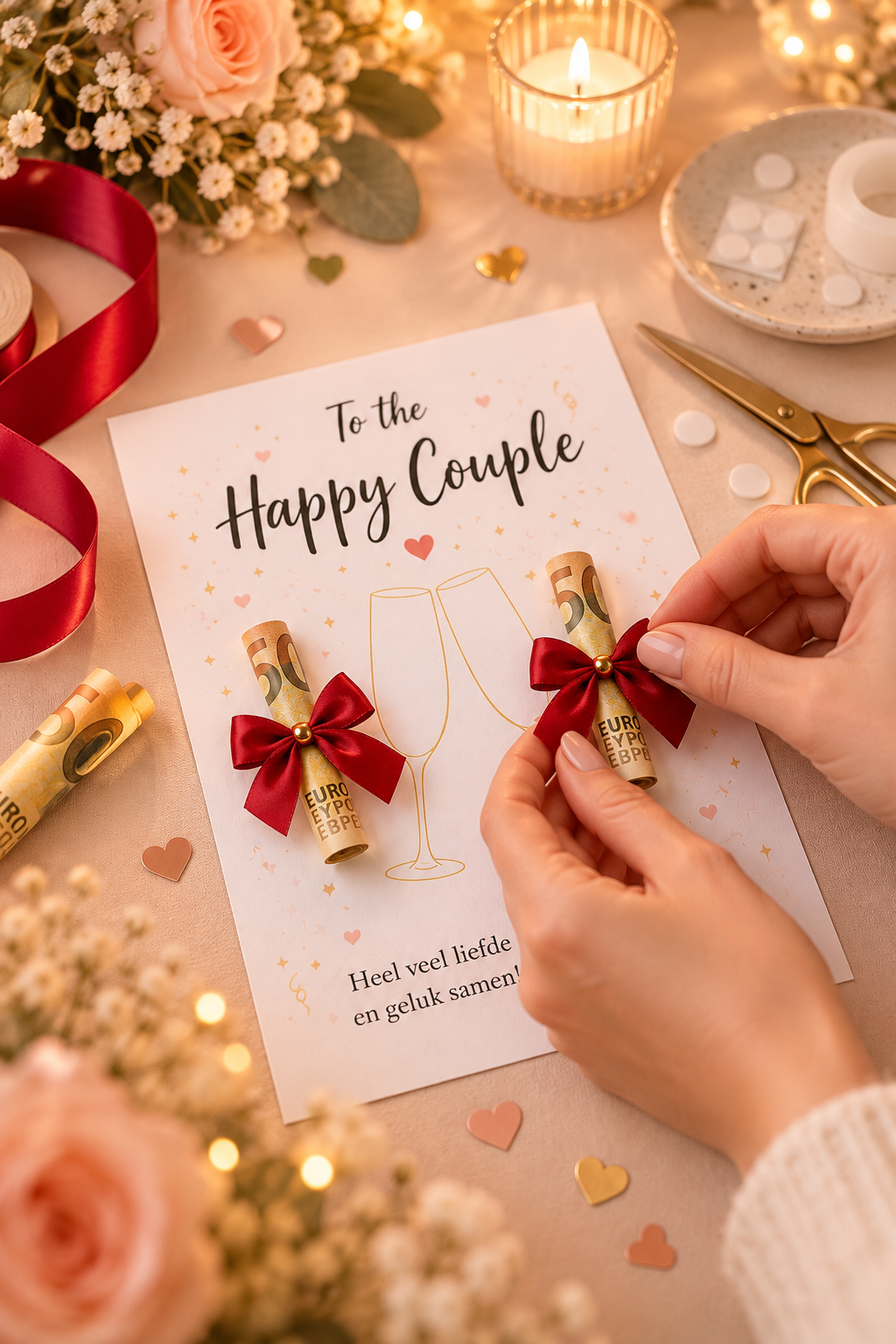 Last Minute Bruiloft Geldcadeau PDF - To The Happy Couple