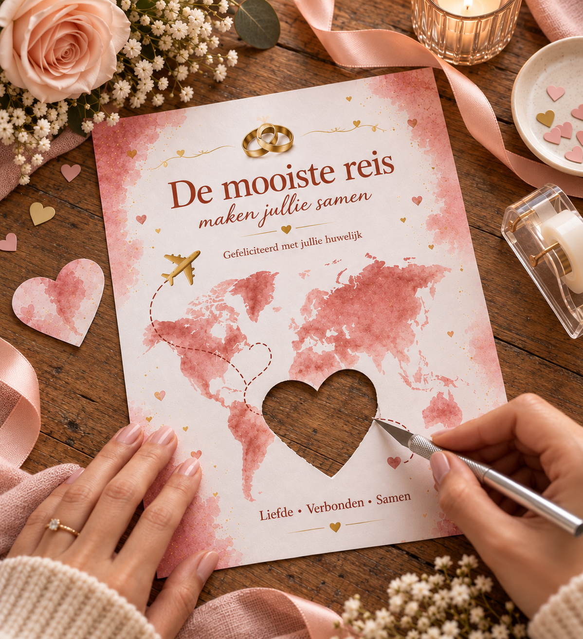 Last Minute Bruiloft Geldcadeau – PDF Direct Download – Reis Samen