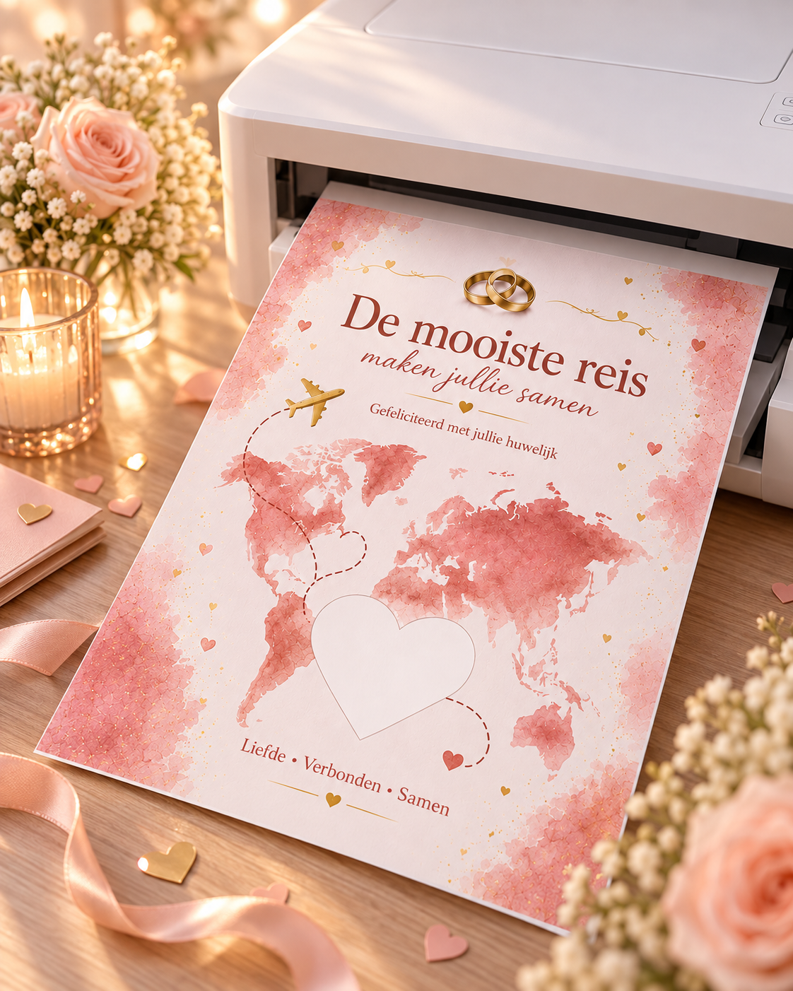 Last Minute Bruiloft Geldcadeau – PDF Direct Download – Reis Samen