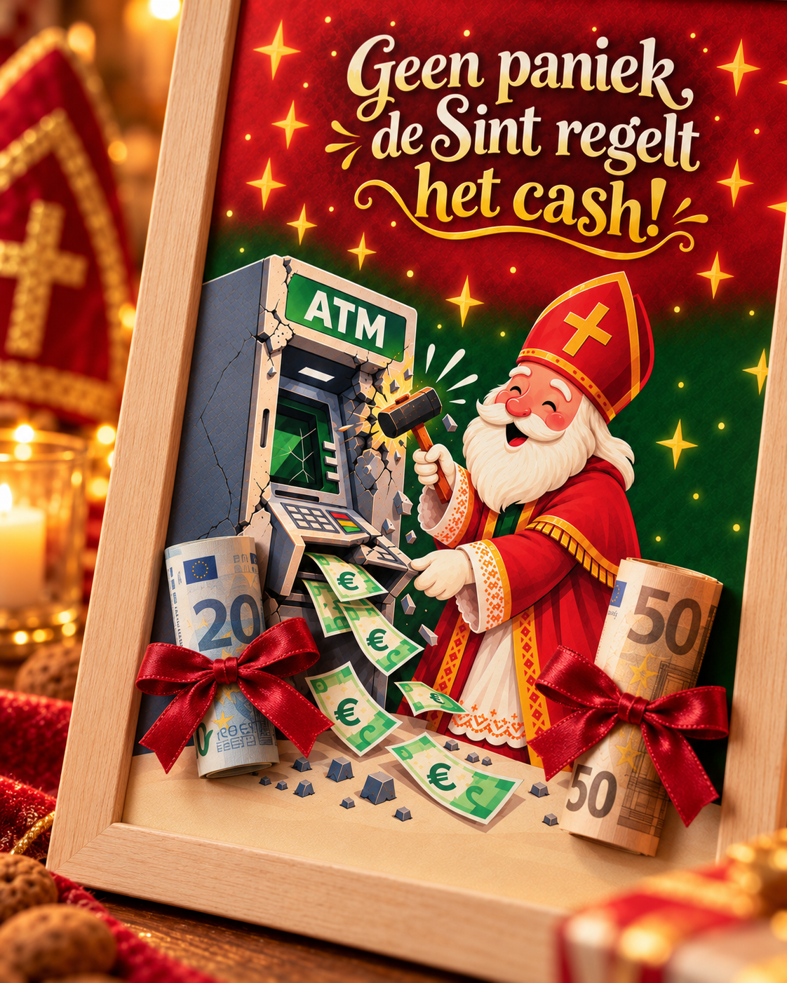 Geldcadeau Sinterklaas DIY Pakket - Geen paniek de Sint regelt het cash
