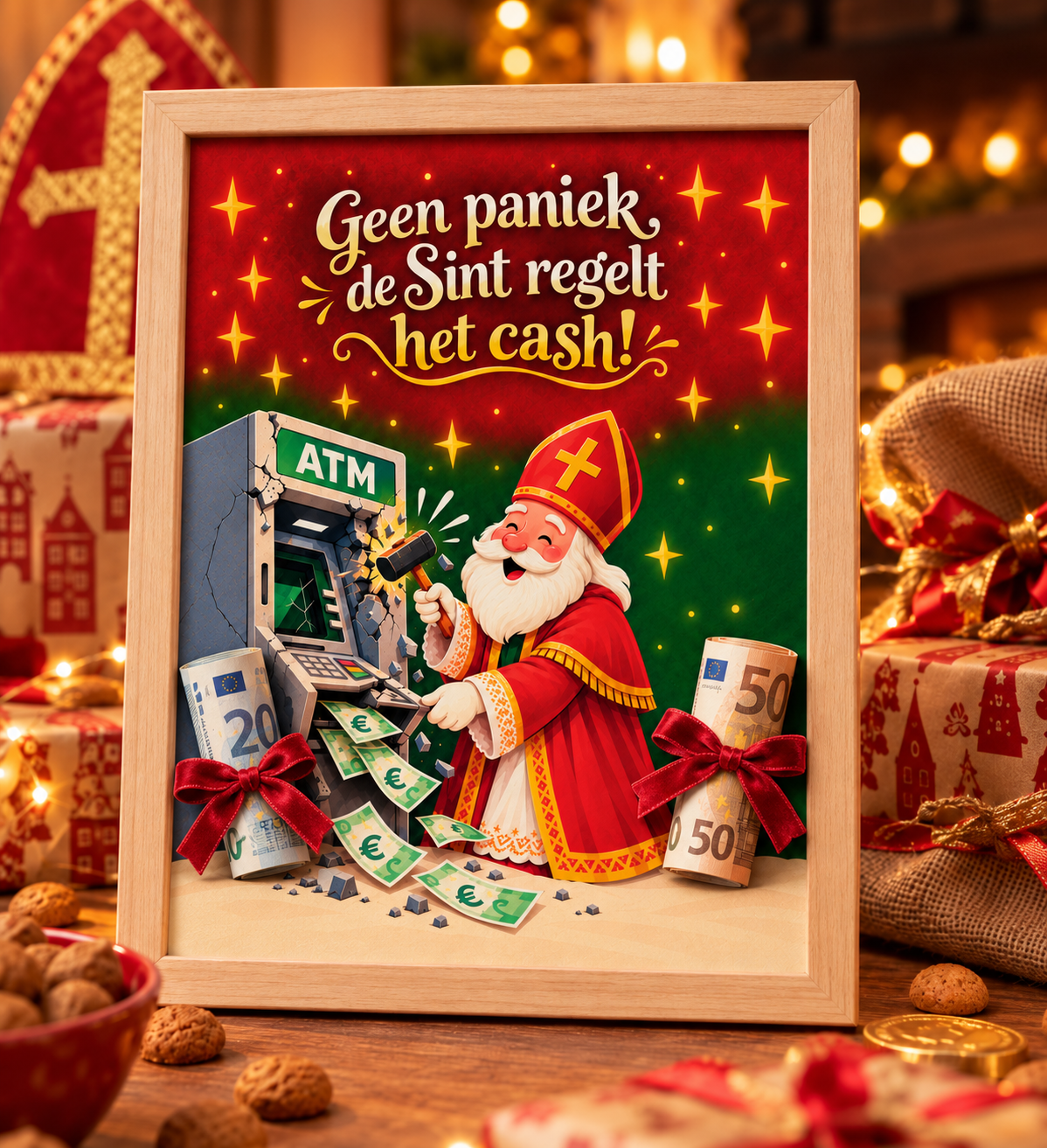 Geldcadeau Sinterklaas DIY Pakket - Geen paniek de Sint regelt het cash