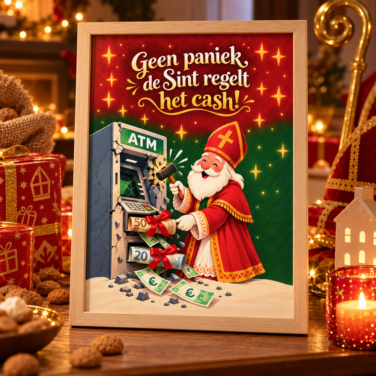 Geldcadeau Sinterklaas DIY Pakket - Geen paniek de Sint regelt het cash