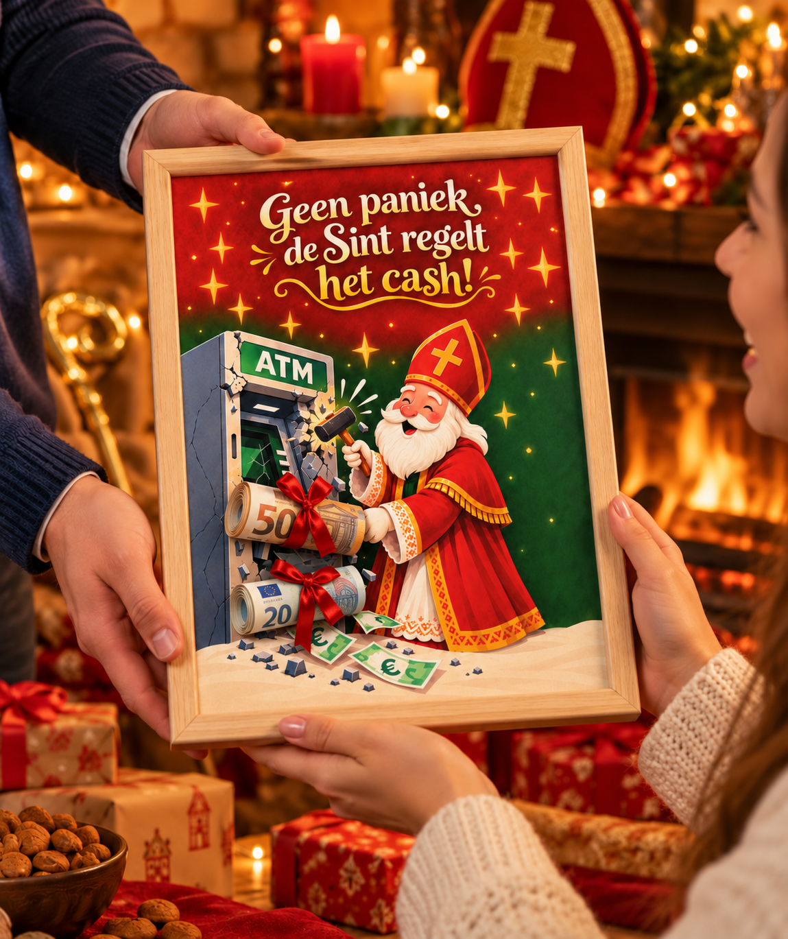 Geldcadeau Sinterklaas DIY Pakket - Geen paniek de Sint regelt het cash