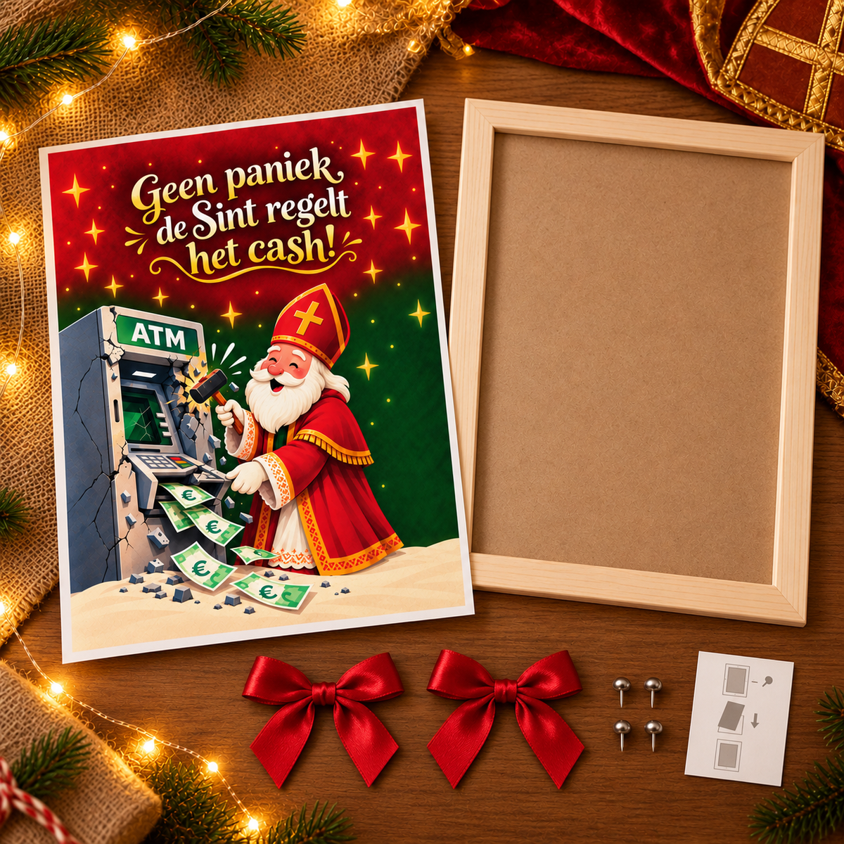 Geldcadeau Sinterklaas DIY Pakket - Geen paniek de Sint regelt het cash