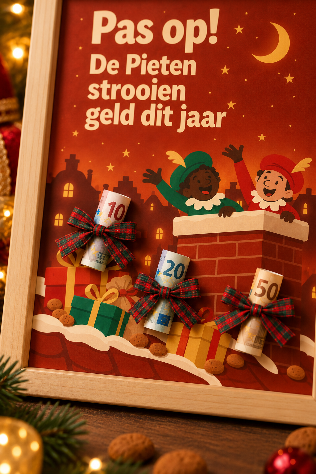 Geldcadeau Sinterklaas DIY Pakket - Pas op! De Pieten strooien geld dit jaar