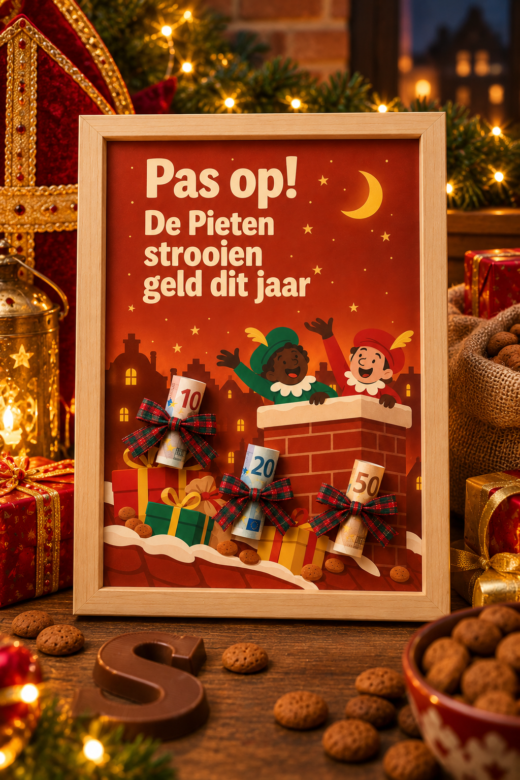 Geldcadeau Sinterklaas DIY Pakket - Pas op! De Pieten strooien geld dit jaar