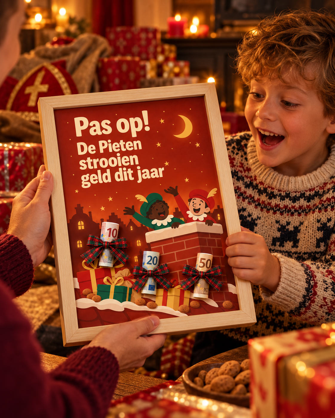 Geldcadeau Sinterklaas DIY Pakket - Pas op! De Pieten strooien geld dit jaar