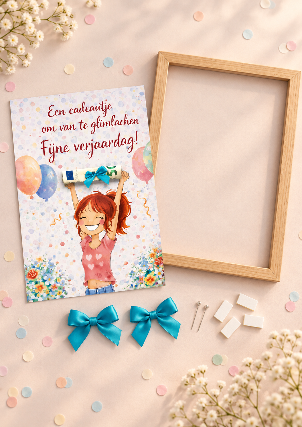 Geldcadeau Verjaardag DIY Pakket – Een cadeautje om van te glimlachen