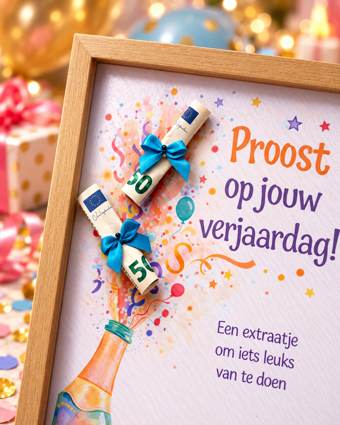 Geldcadeau Verjaardag DIY Pakket – Proost op jouw verjaardag