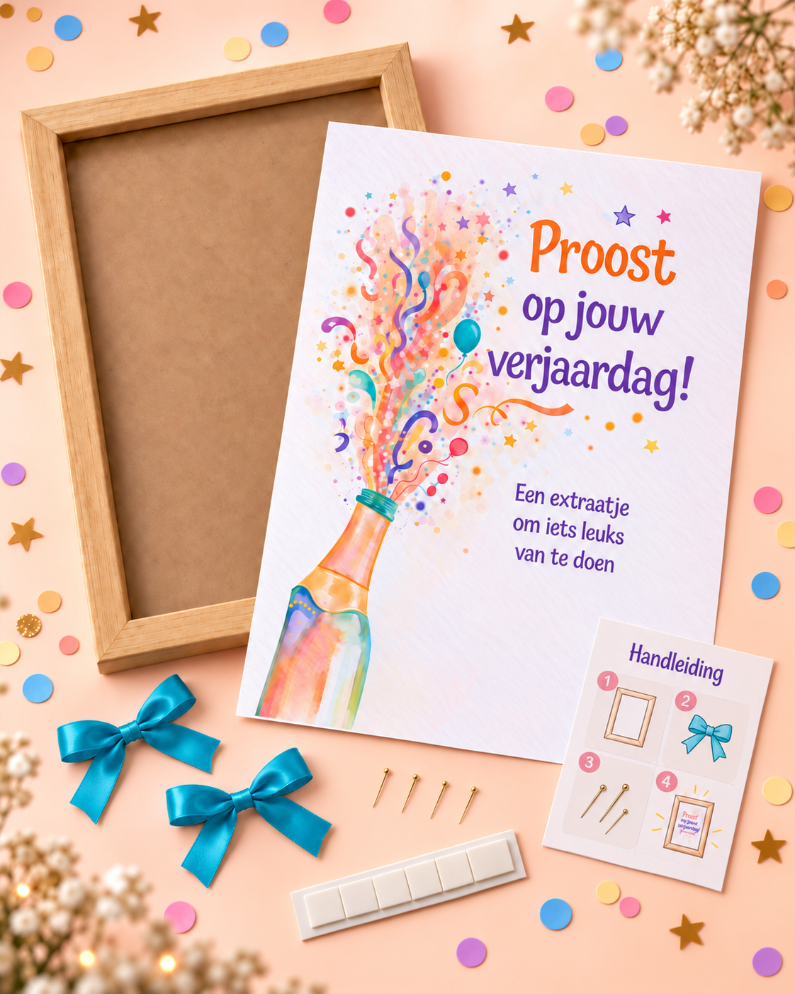 Geldcadeau Verjaardag DIY Pakket – Proost op jouw verjaardag