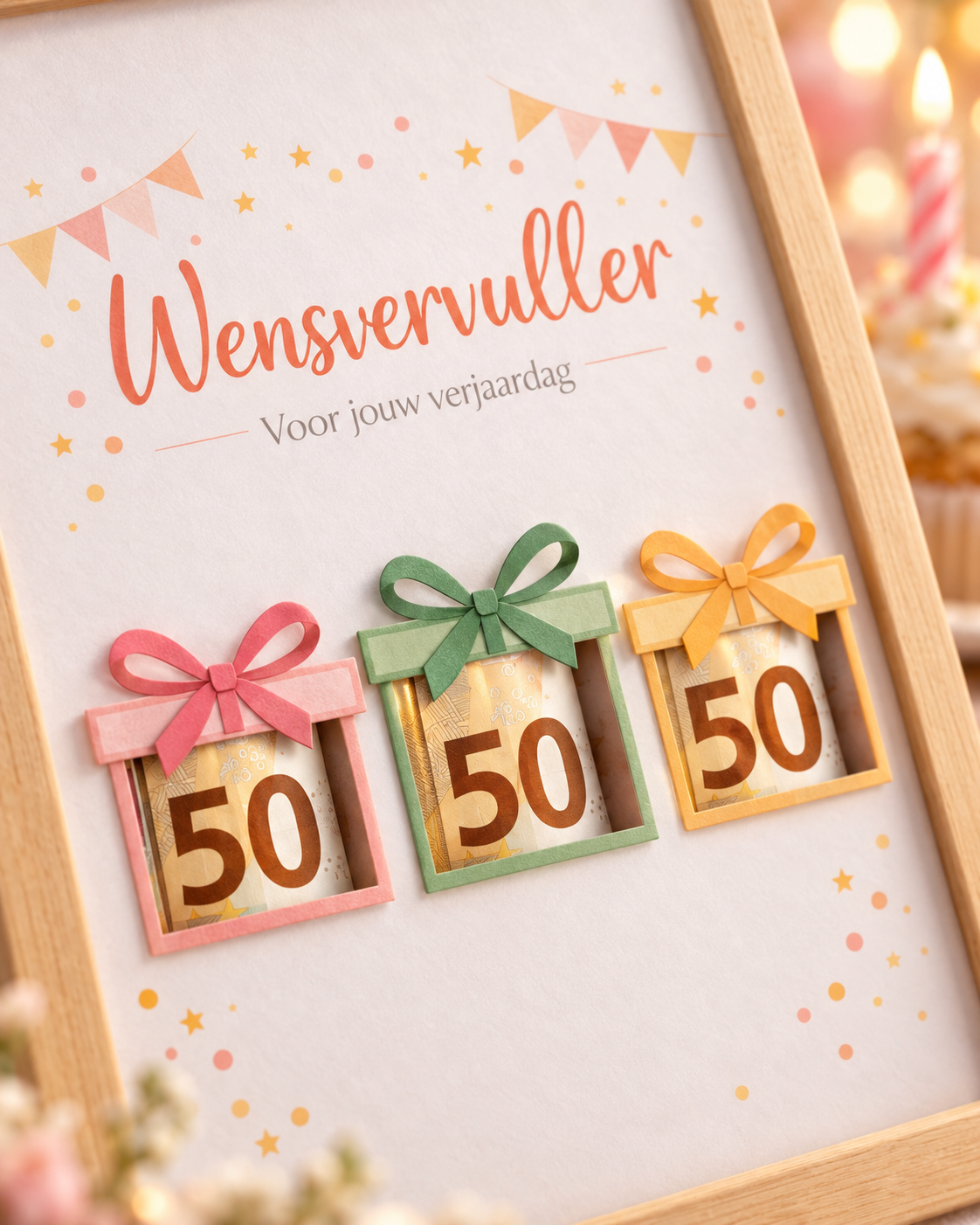 Geldcadeau Verjaardag DIY Pakket – Wensvervuller