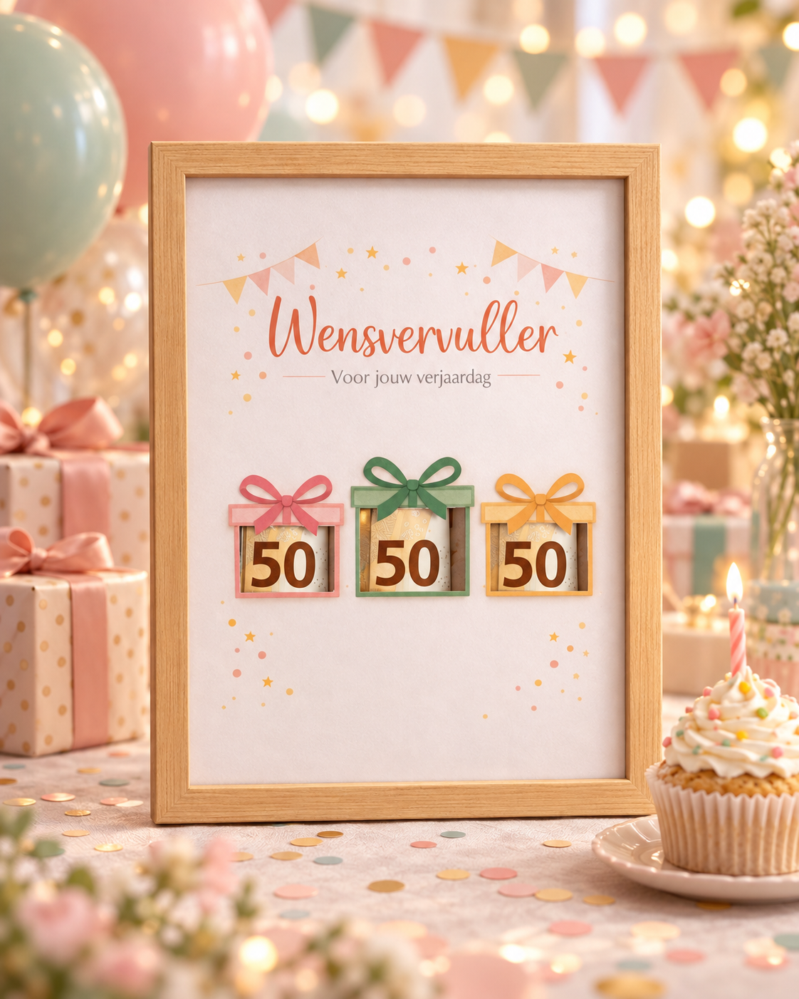 Geldcadeau Verjaardag DIY Pakket – Wensvervuller