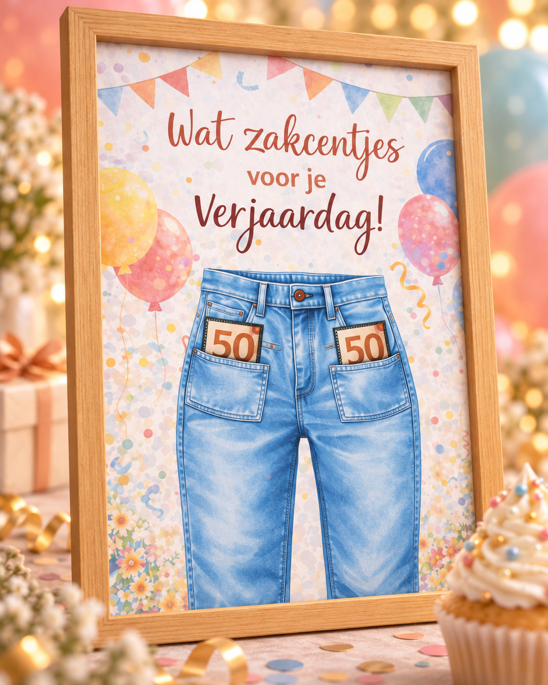 Geldcadeau Verjaardag DIY Pakket – Zakcentjes voor je verjaardag