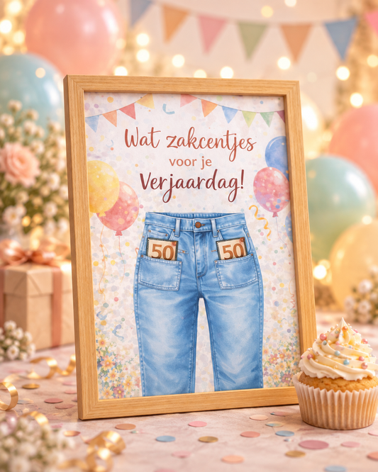 Geldcadeau Verjaardag DIY Pakket – Zakcentjes voor je verjaardag
