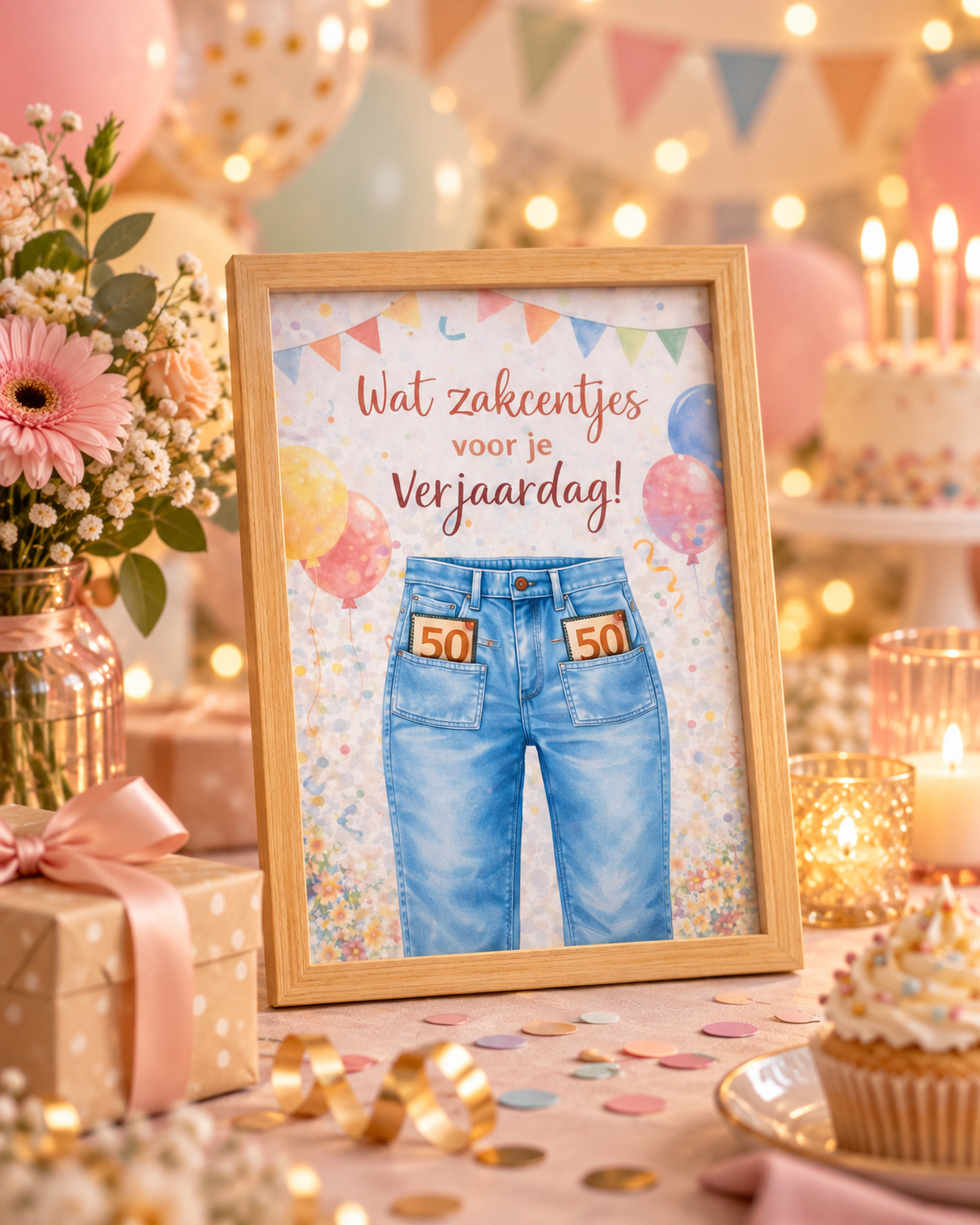 Geldcadeau Verjaardag DIY Pakket – Zakcentjes voor je verjaardag