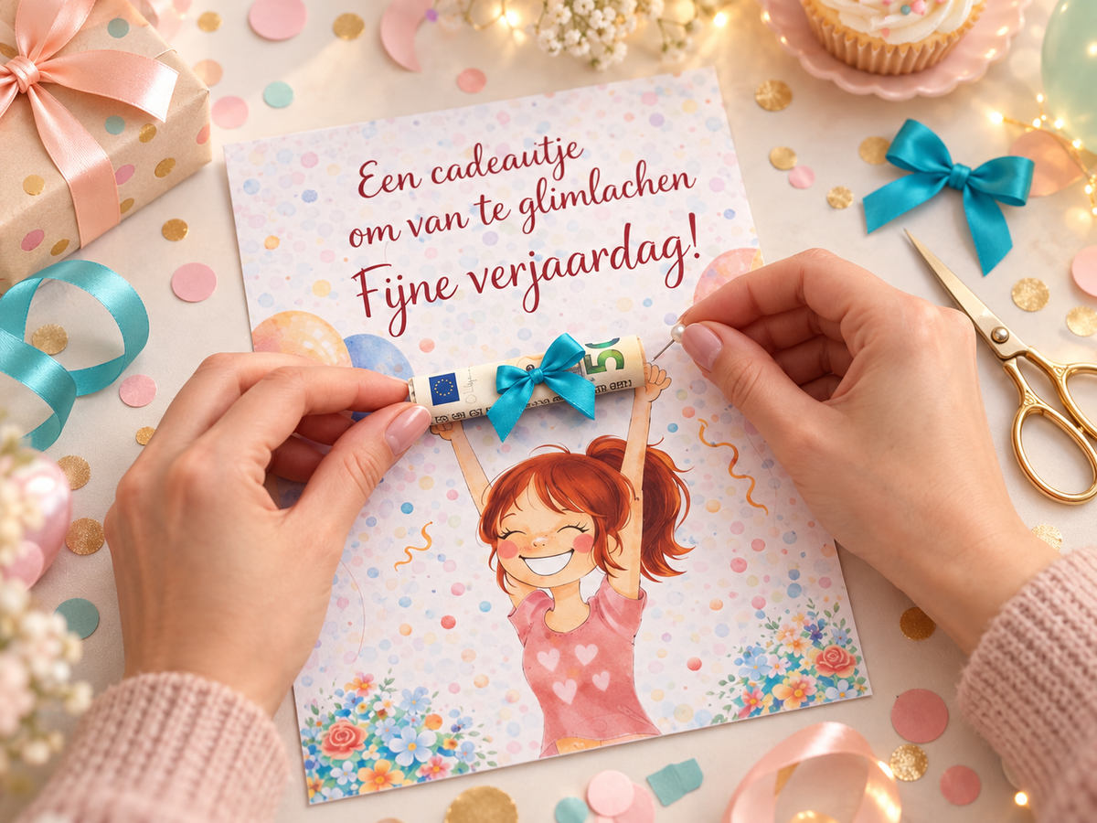 Last Minute Verjaardag Geldcadeau - PDF Direct Download - Een cadeautje om van te glimlachen