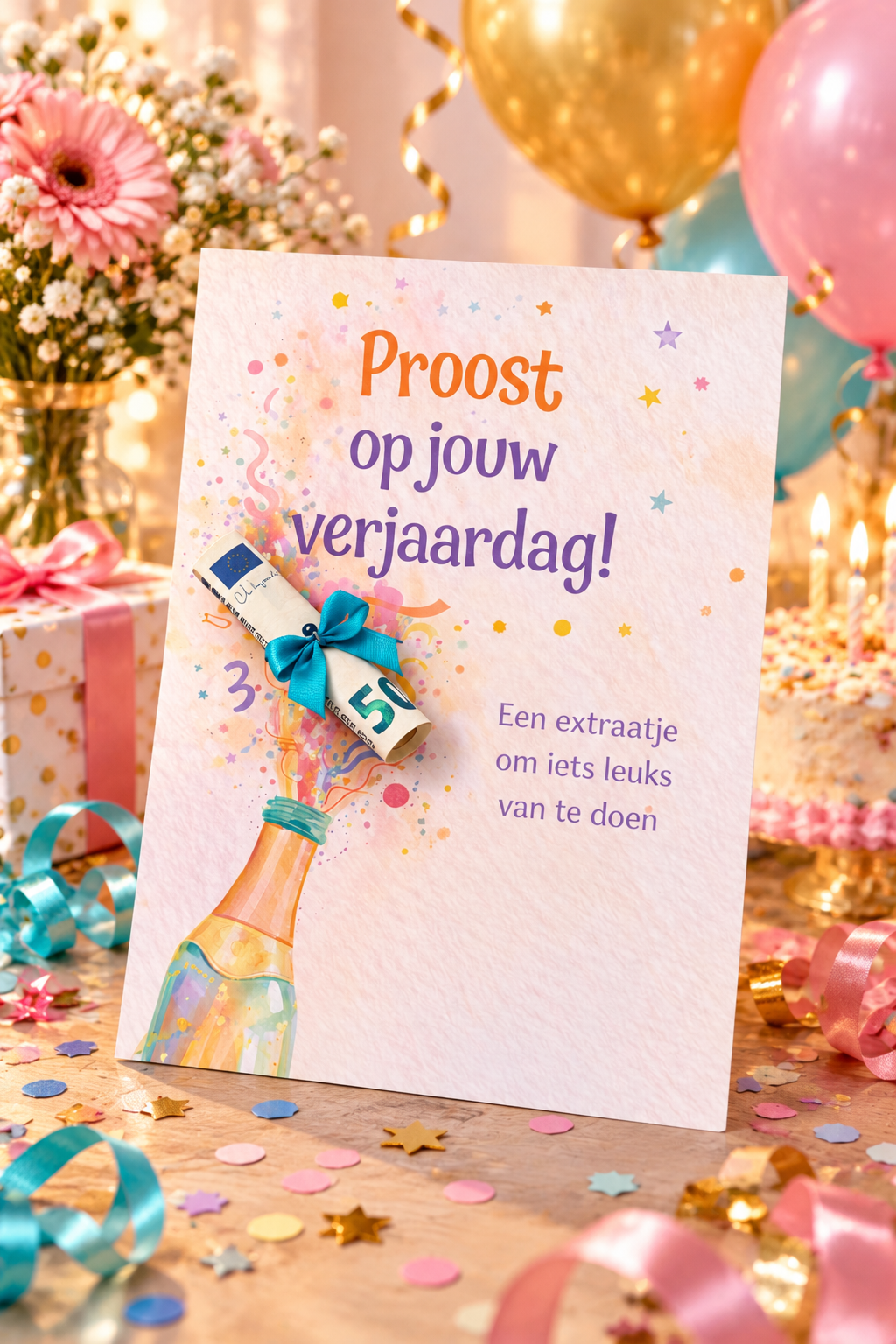 Last Minute Verjaardag Geldcadeau - PDF Direct Download – Proost op jouw verjaardag