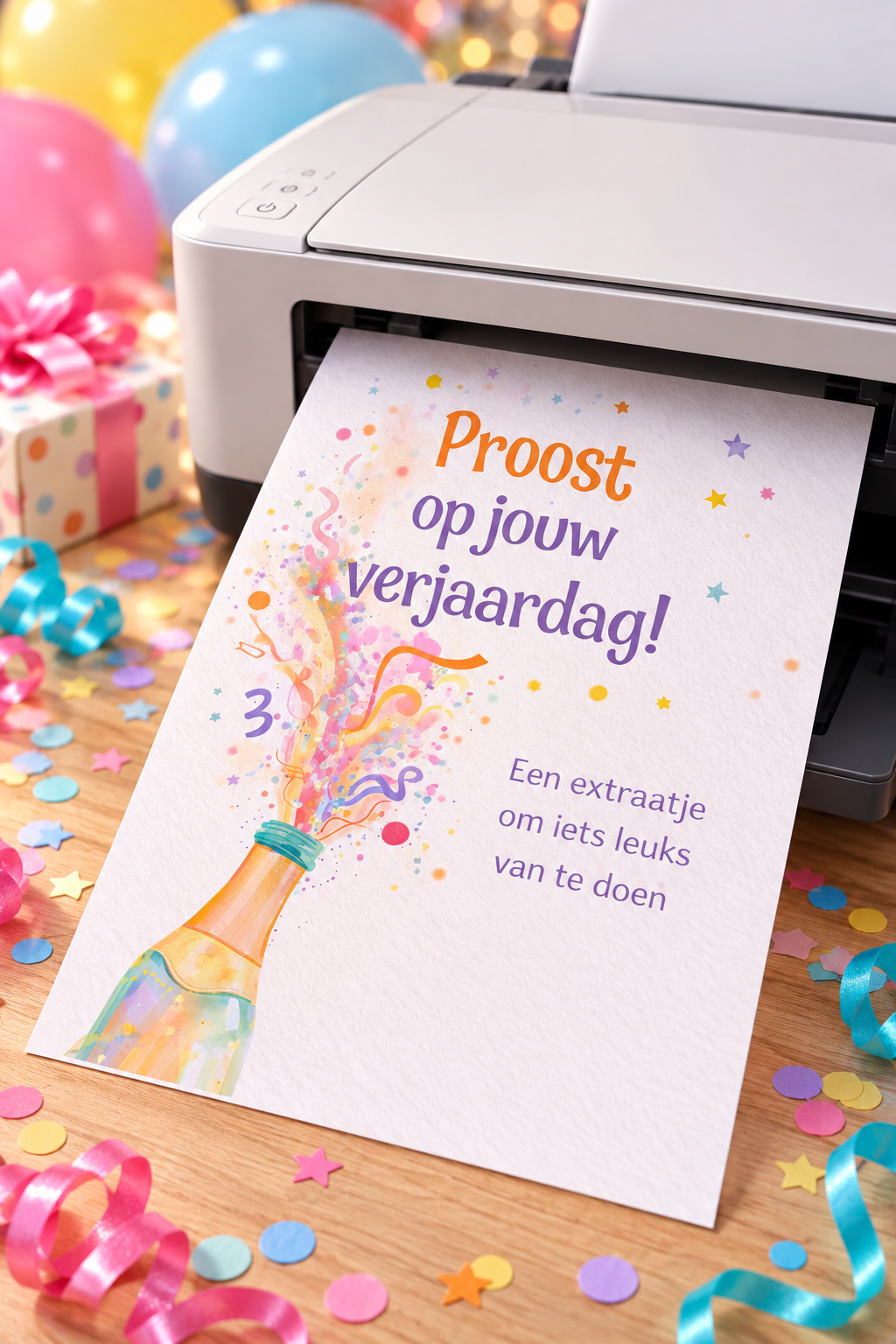 Last Minute Verjaardag Geldcadeau - PDF Direct Download – Proost op jouw verjaardag