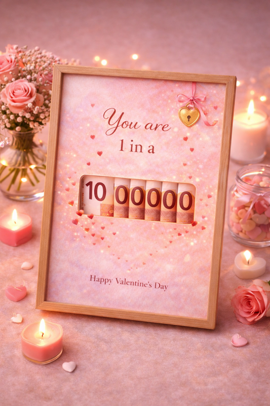 Valentijn Geldcadeau DIY Pakket – You Are 1 in a Million | Origineel Fotolijstcadeau