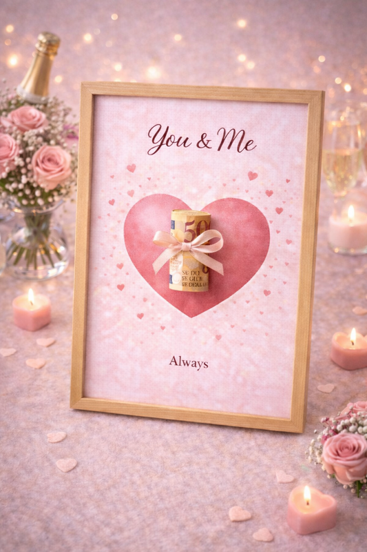 Valentijn Geldcadeau DIY Pakket – You & Me | Fotolijst Cadeau