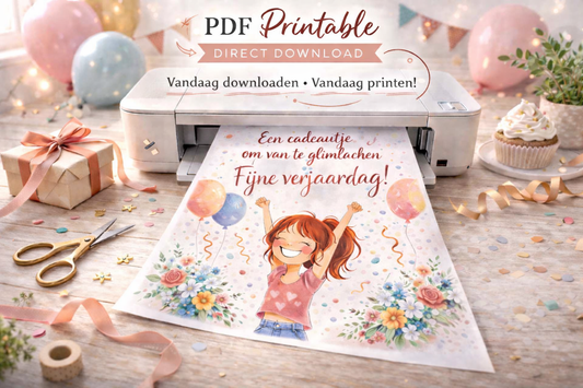 Verjaardag Geldcadeau - PDF Direct Download - Een cadeautje om van te glimlachen