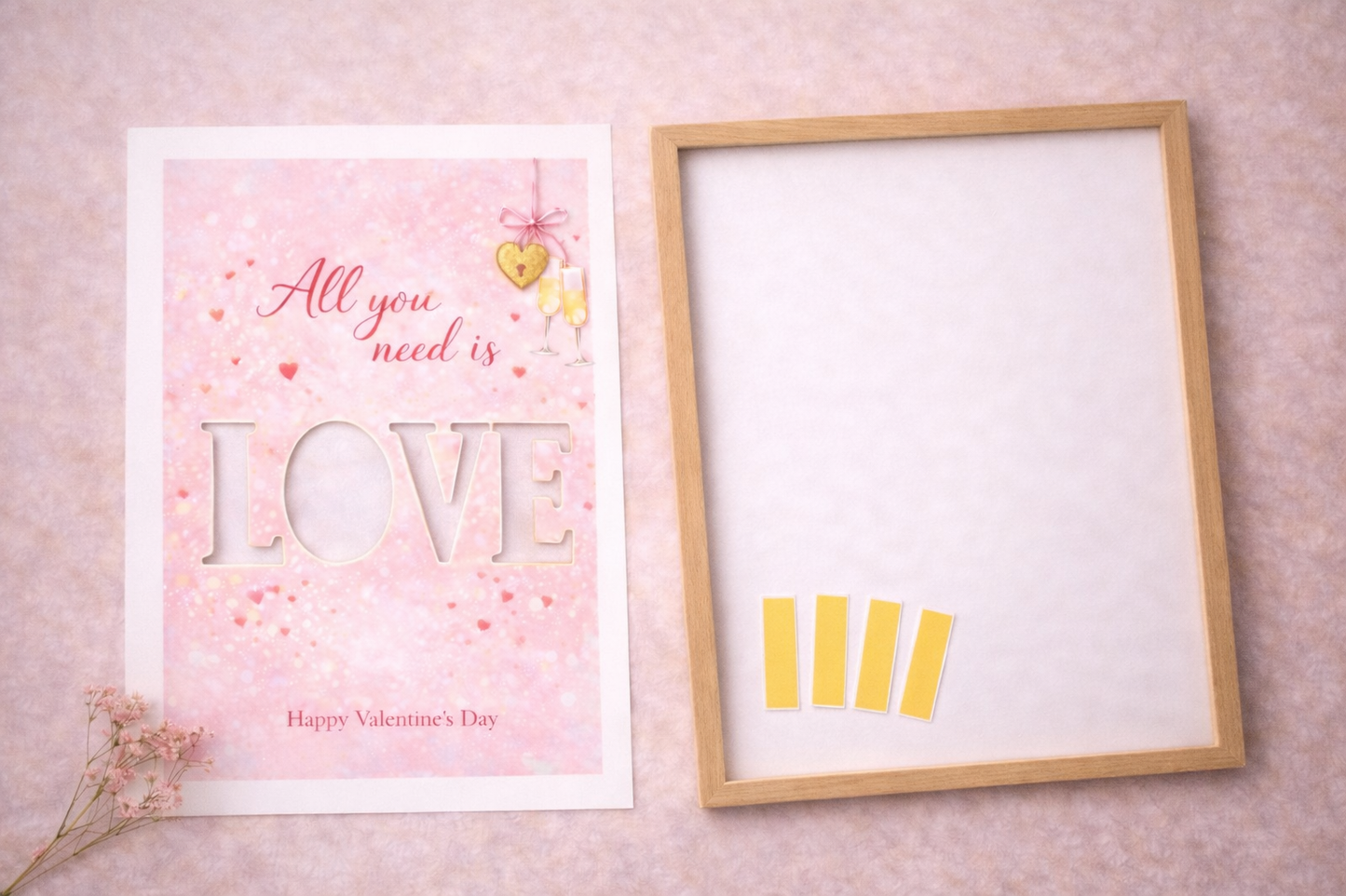 Valentijn Geldcadeau DIY Pakket – All You Need Is Love | Fotolijst Cadeau