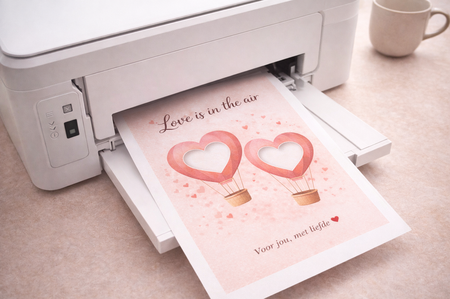 Valentijn Geldcadeau Printable PDF – Love Is In The Air | Direct Download